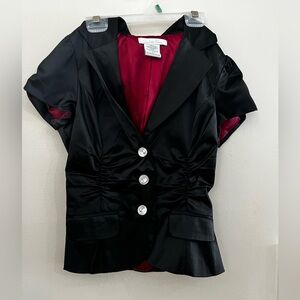 Black Sareen Crop Blazer